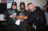 Bootleg Kev, Big Sean and Nima Nasseri attend THE CAMP presented by N3on And Hit Boy at Fab Factory on October 13, 2025 in North Hollywood, California.  (Image via Getty)